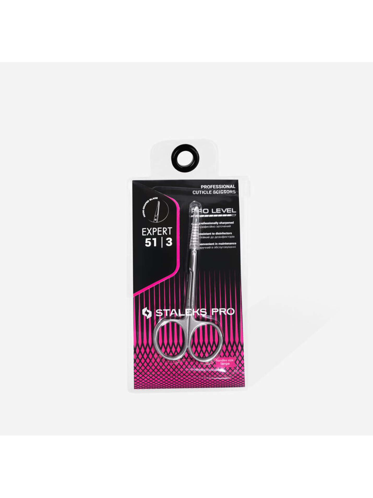 STALEKS - Tesoura de Cutículas Profissional com Gancho EXPERT 51 tipo 3 3