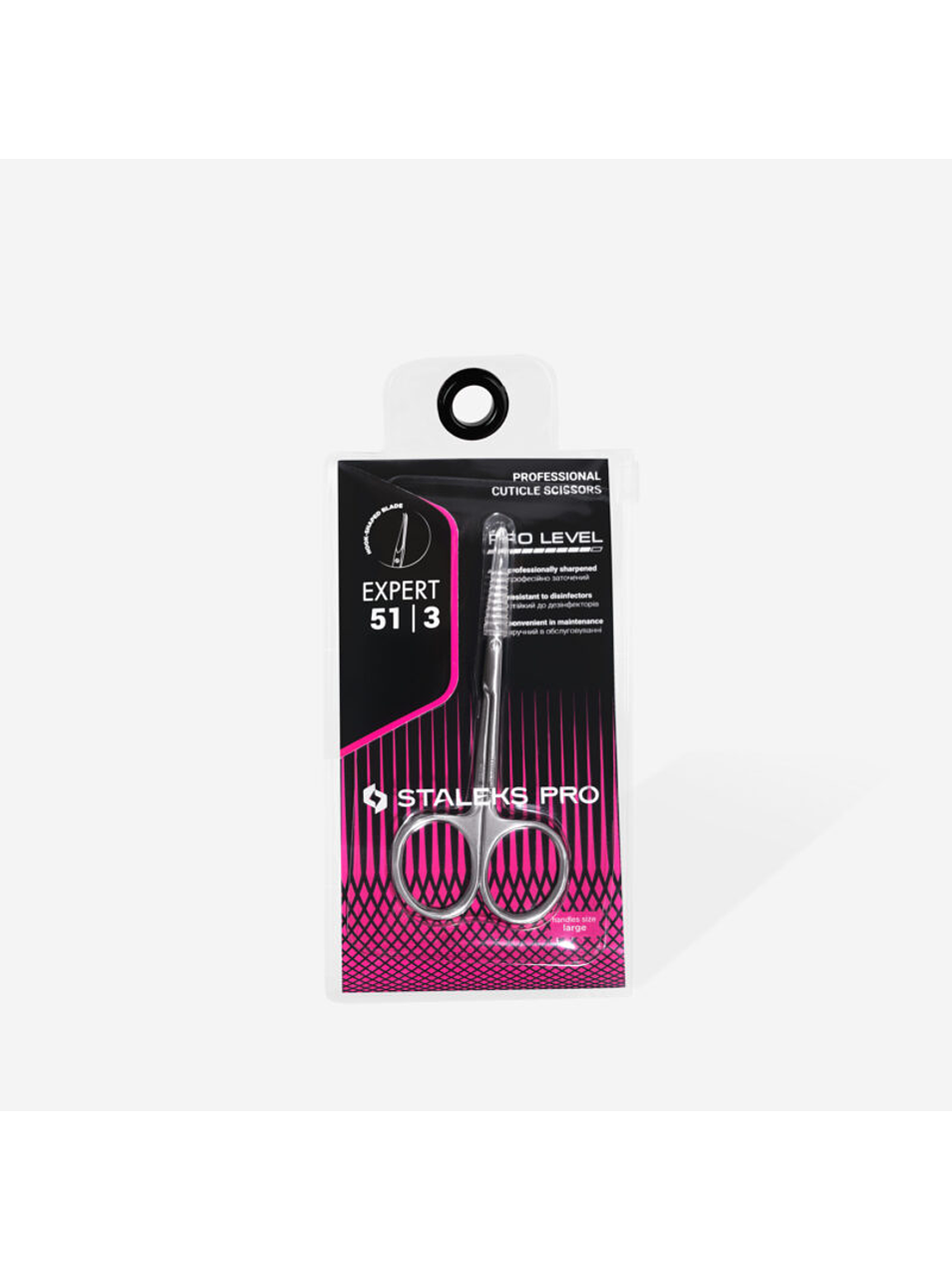 STALEKS - Tesoura de Cutículas Profissional com Gancho EXPERT 51 tipo 3 3