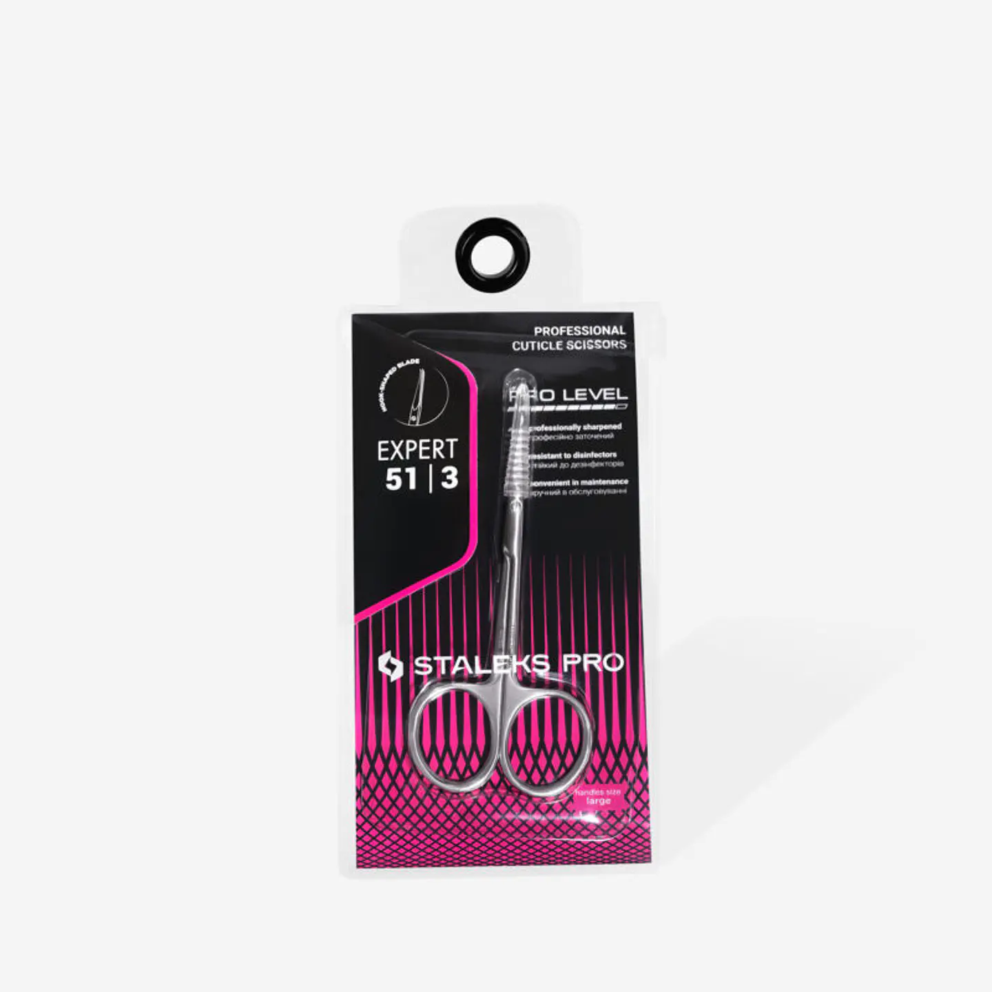 STALEKS - Tesoura de Cutículas Profissional com Gancho EXPERT 51 tipo 3 3