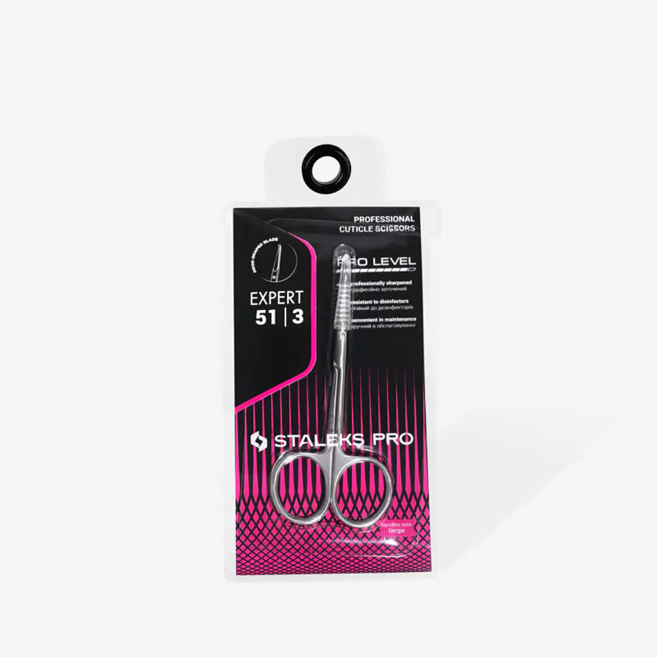STALEKS - Tesoura de Cutículas Profissional com Gancho EXPERT 51 tipo 3 3