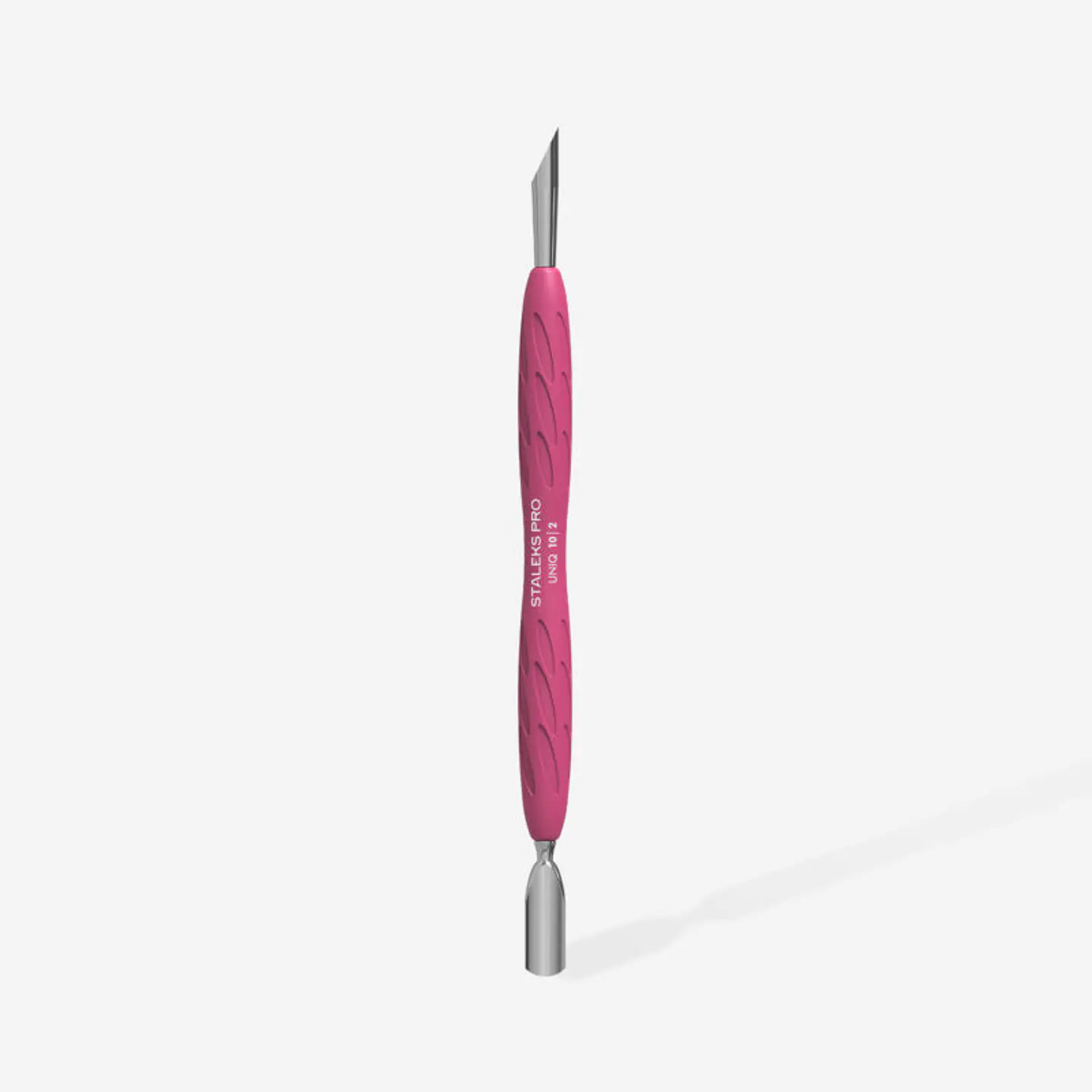 STALEKS - Empurrador de Manicure c/cabo em Silicone UNIQ10 tipo 2 - arredondado estreito e pau de laranjeira 2