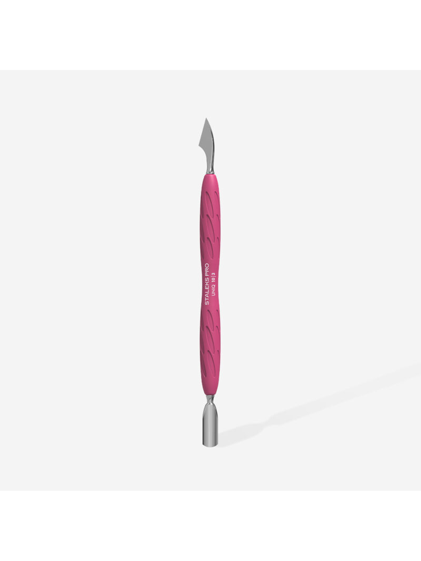 STALEKS - Empurrador de Manicure c/cabo em Silicone UNIQ10 tipo 3 - arredondado estreito e faca 1