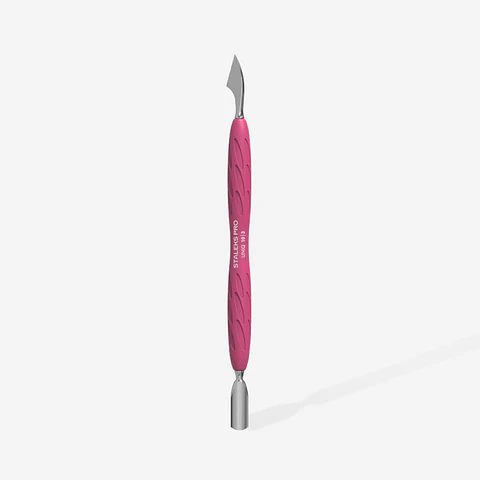 STALEKS - Empurrador de Manicure c/cabo em Silicone UNIQ10 tipo 3 - arredondado estreito e faca