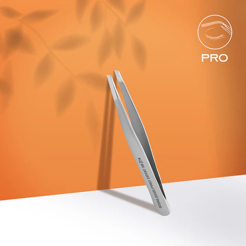 STALEKS - Pinça p/ Sobrancelhas EXPERT 10 tipo 4 - ponta inclinada estreita