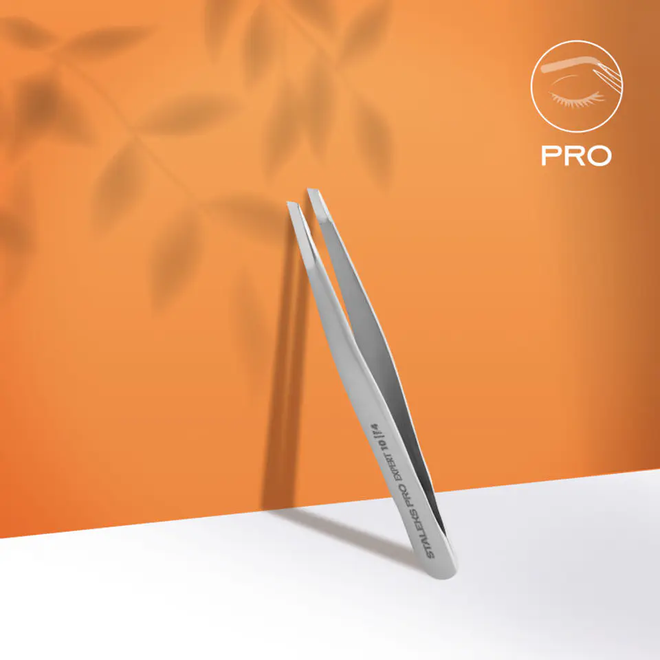 STALEKS - Pinça p/ Sobrancelhas EXPERT 10 tipo 4 - ponta inclinada estreita 1