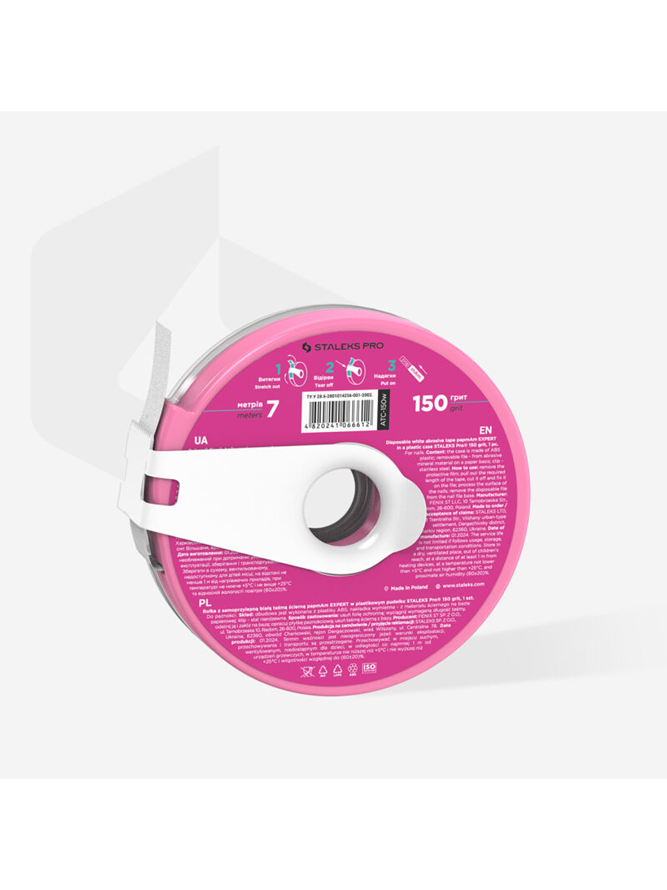 STALEKS - Bobina de Plástico c/Donut de Lima Descartável papmAm grão 150 2