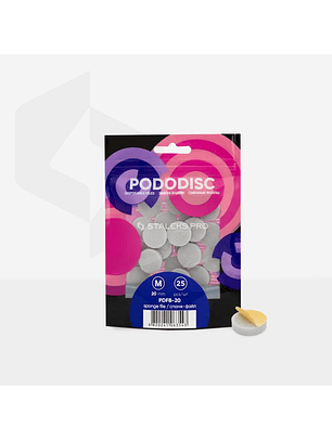 STALEKS - Lixas descartáveis ​​- Esponjas p/Disco de Pedicure PODODISC EXPERT 20 (25 unidades)