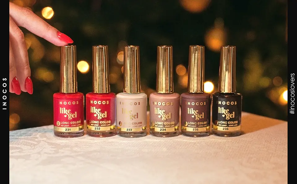 INOCOS - Coleção O Típico Natal - 6 cores Verniz Like Gel  1
