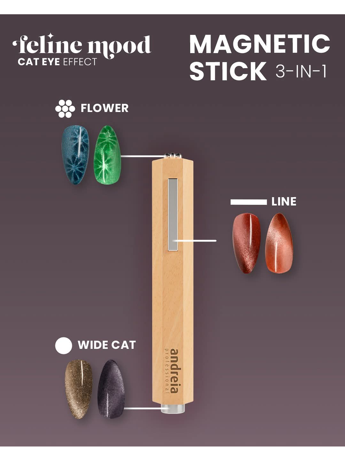 Andreia Professional - Coleção Feline Mood - 6 cores v.gel Cat Eye 3