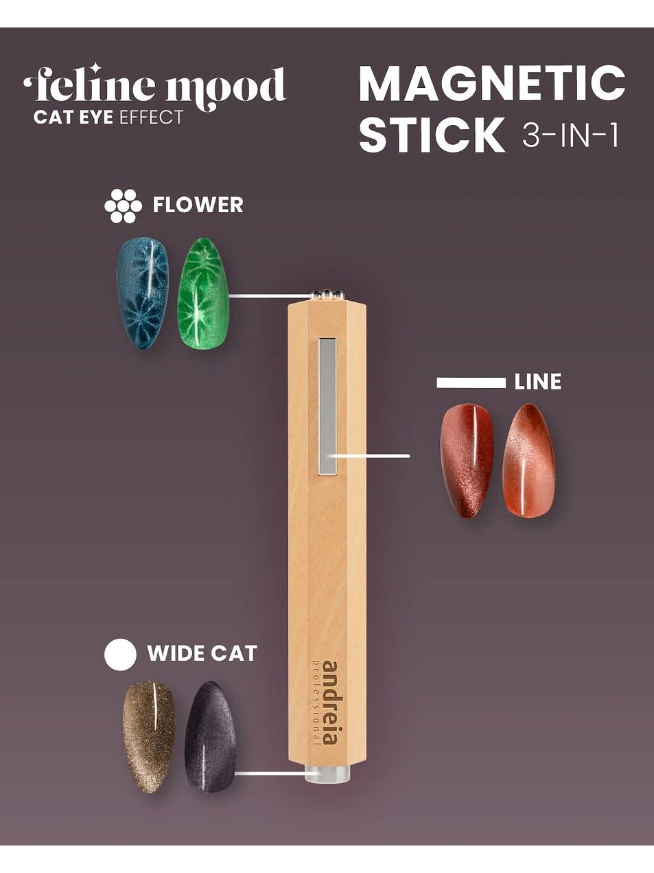 Andreia Professional - Coleção Feline Mood - 6 cores v.gel Cat Eye 3