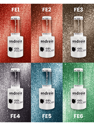 Andreia Professional - Coleção Feline Mood - 6 cores v.gel Cat Eye - OFERTA Mini-Expositor