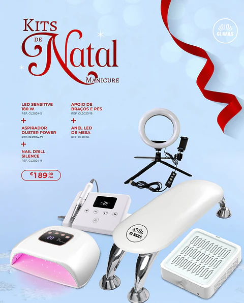Kit Natal Profissional Manicure Completo