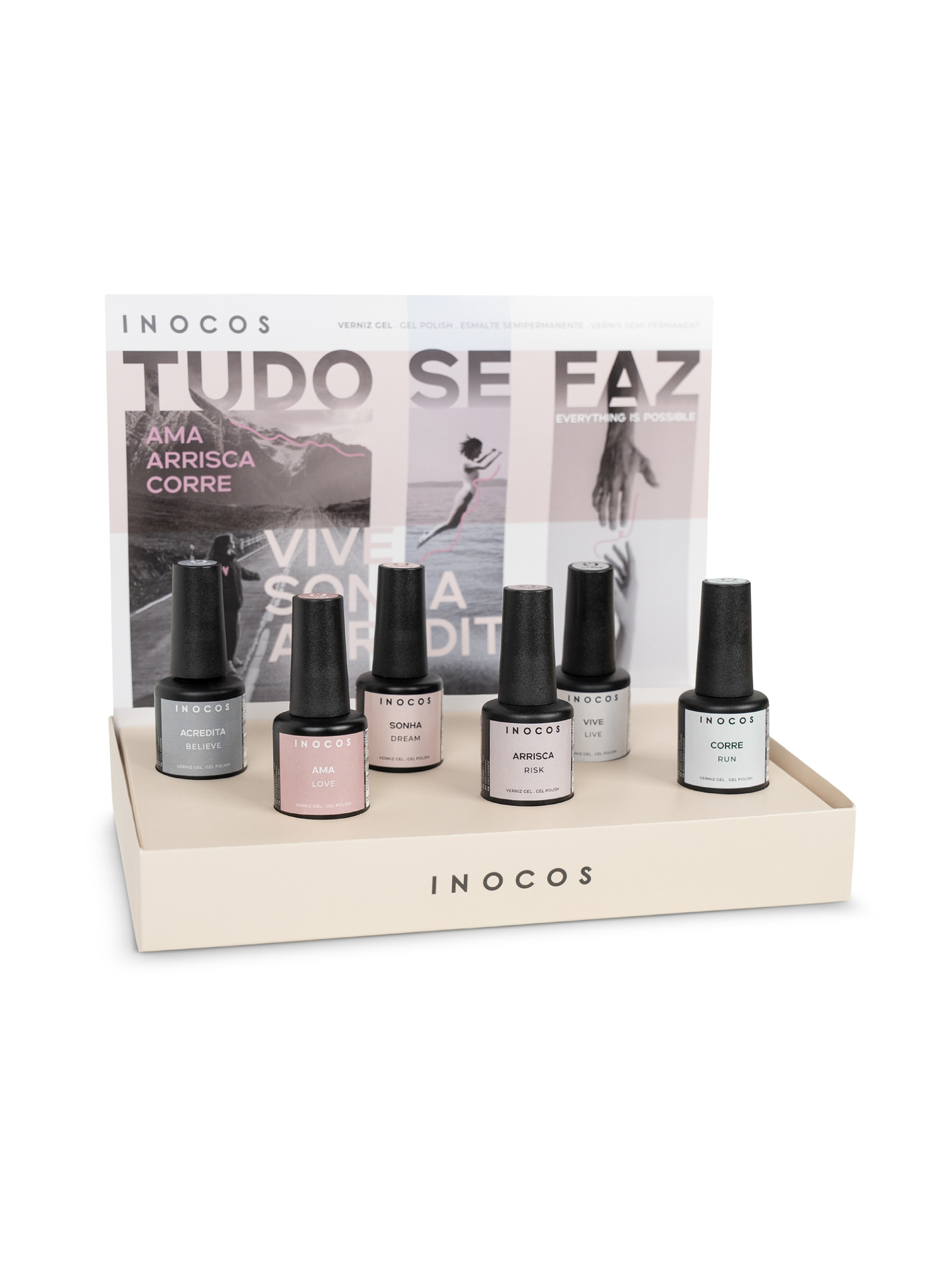 INOCOS - Coleção Tudo se Faz - 6 cores de Verniz Gel 1