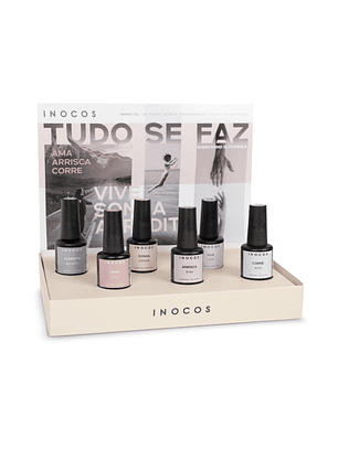 INOCOS - Coleção Tudo se Faz - 6 cores de Verniz Gel
