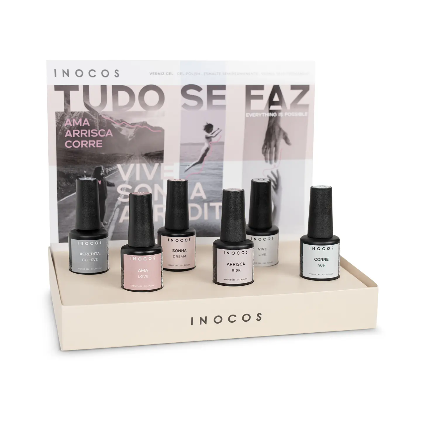 INOCOS - Coleção Tudo se Faz - 6 cores de Verniz Gel 1