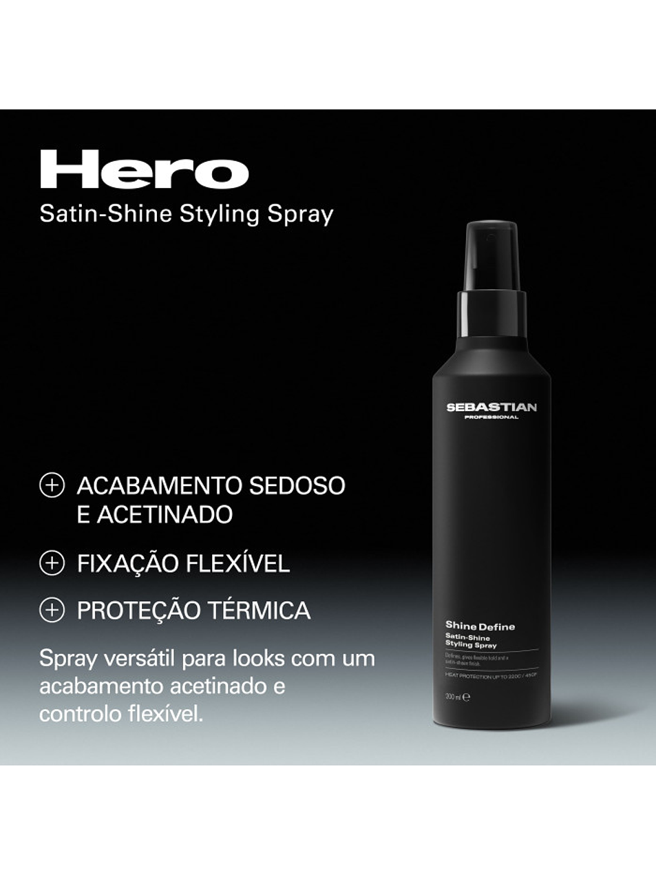 SEBASTIAN - Shine Define Spary Protetor Térmico e Brilho 200ml 3