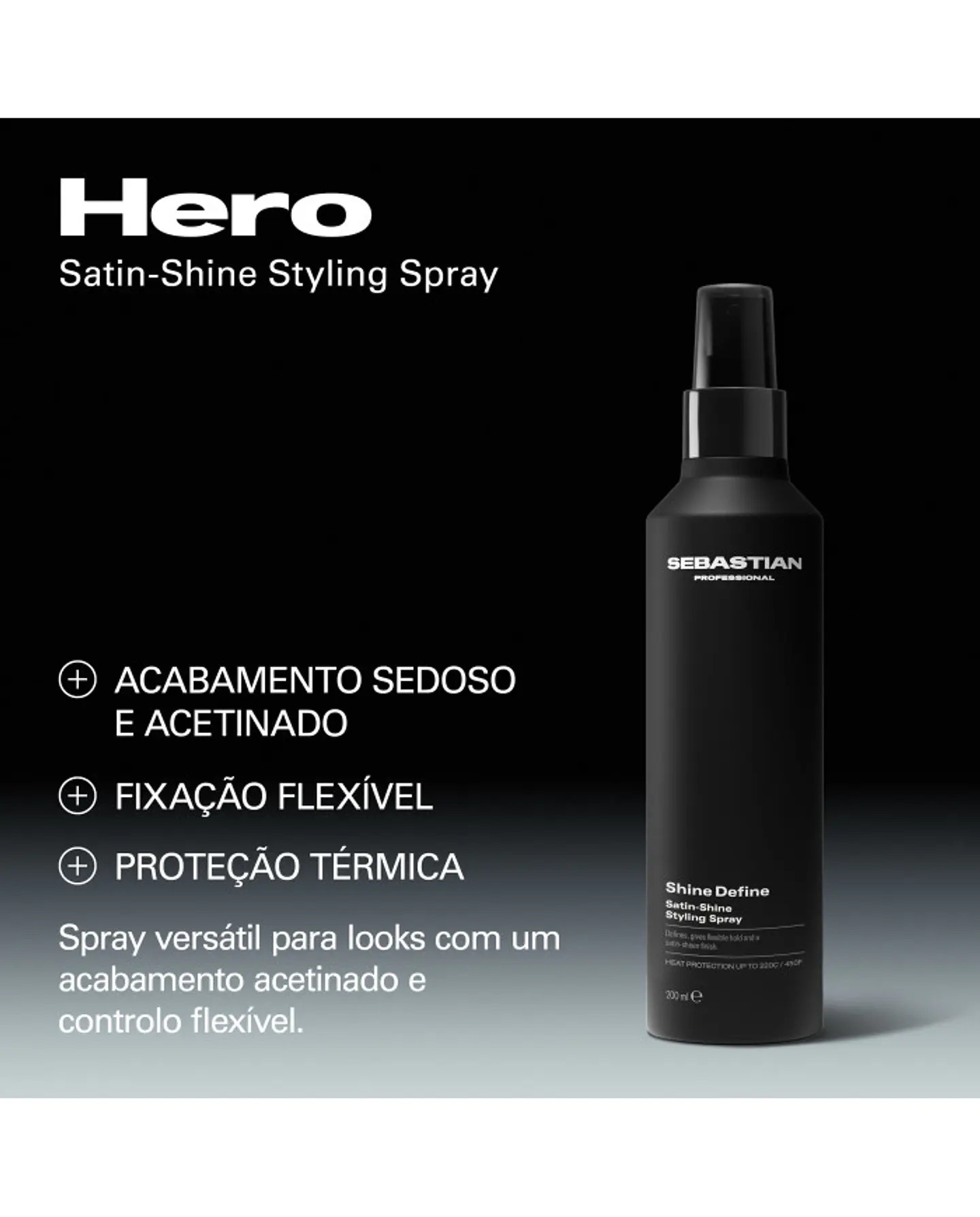 SEBASTIAN - Shine Define Spary Protetor Térmico e Brilho 200ml 3