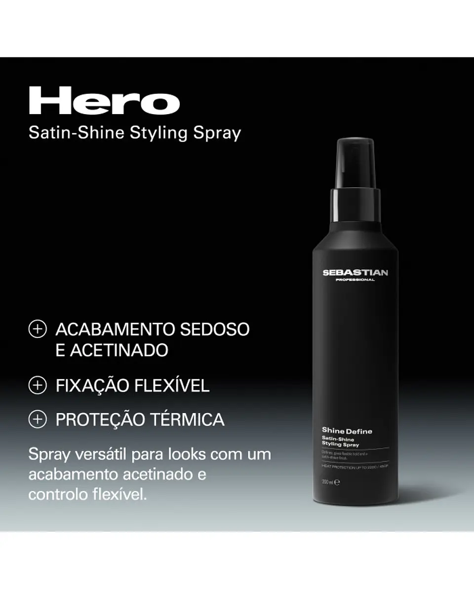 SEBASTIAN - Shine Define Spary Protetor Térmico e Brilho 200ml 3