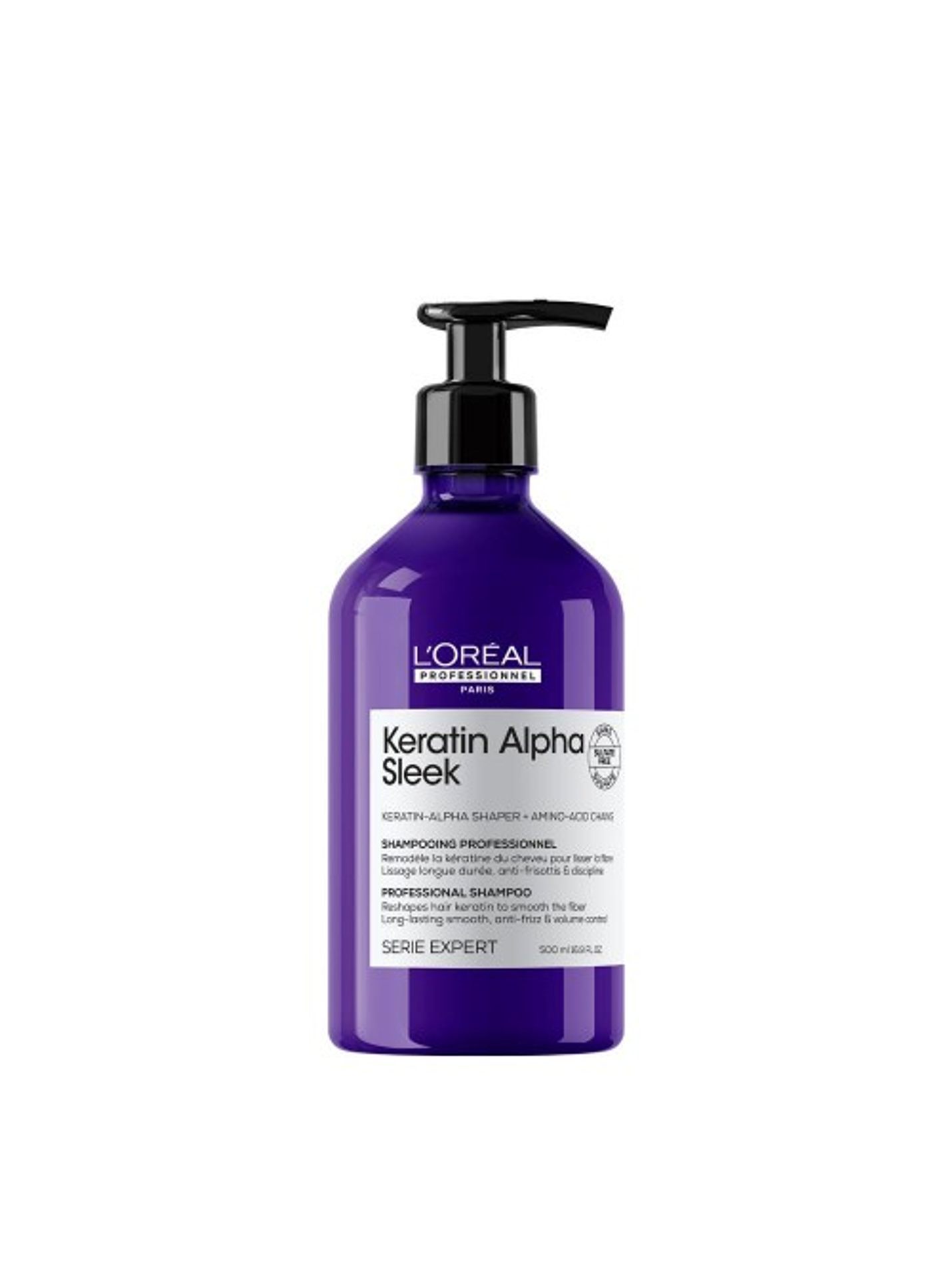 L'Oréal Keratin Alpha Sleek Shampoo 500ml 1