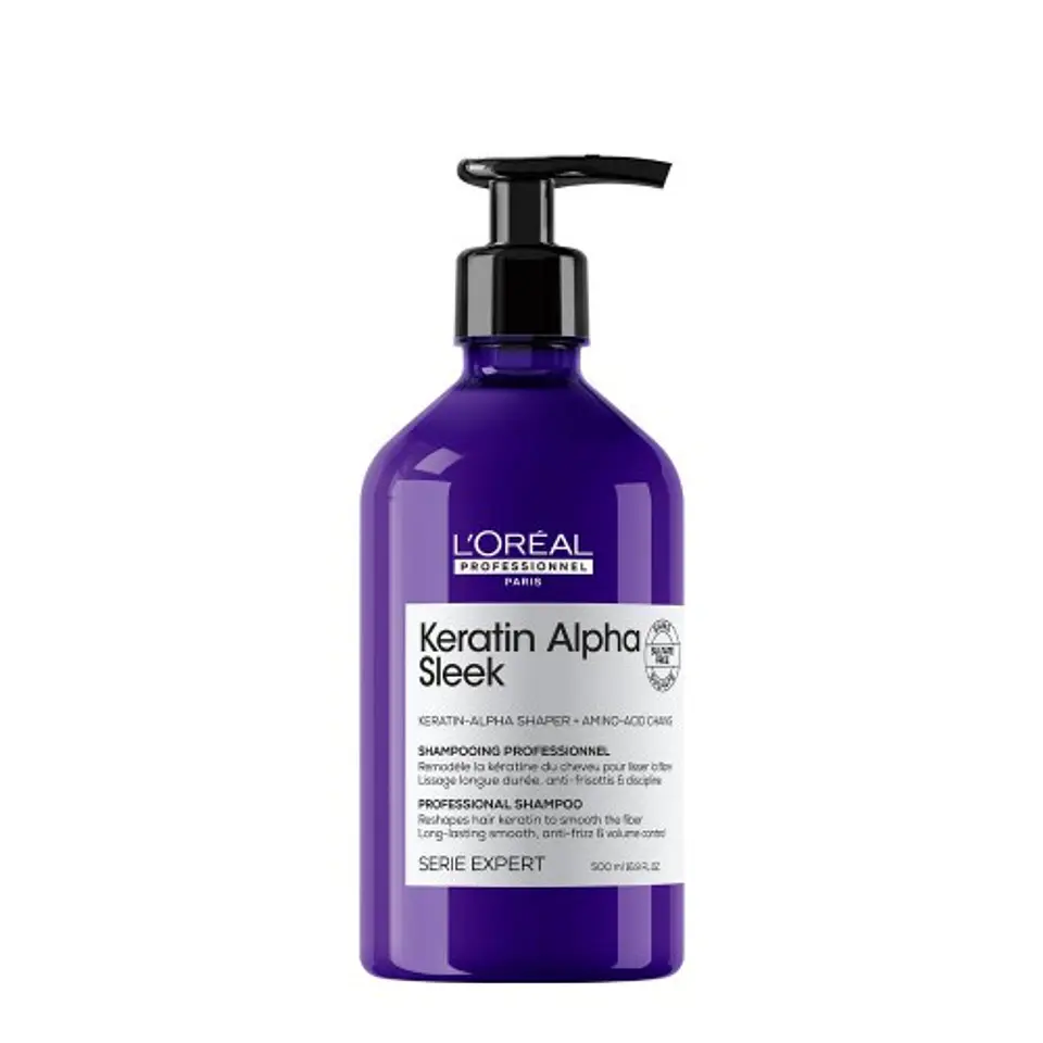 L'Oréal Keratin Alpha Sleek Shampoo 500ml 1