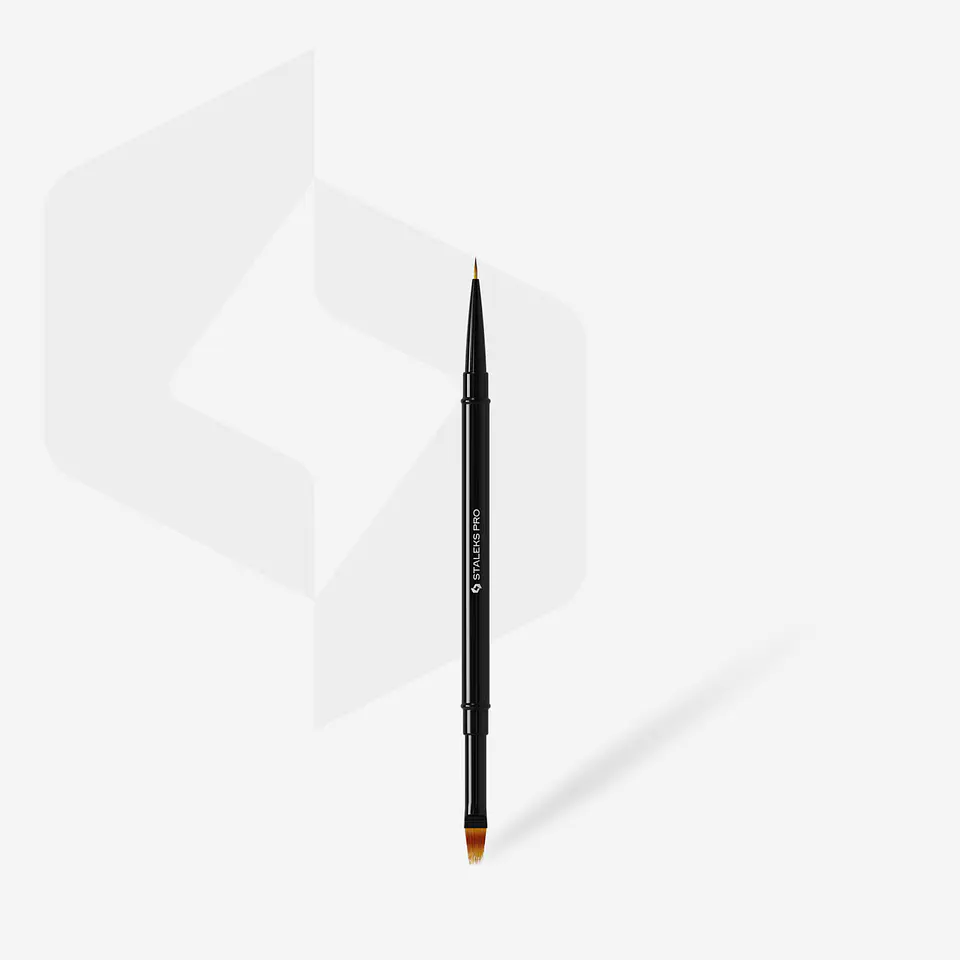 STALEKS - Pincel de ponta dupla EXPERT para gel 7mm e degradê 11mm NBE-01/07 2