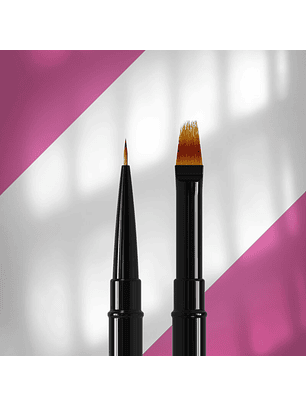 STALEKS - Pincel de ponta dupla EXPERT para gel 7mm e degradê 11mm NBE-01/07