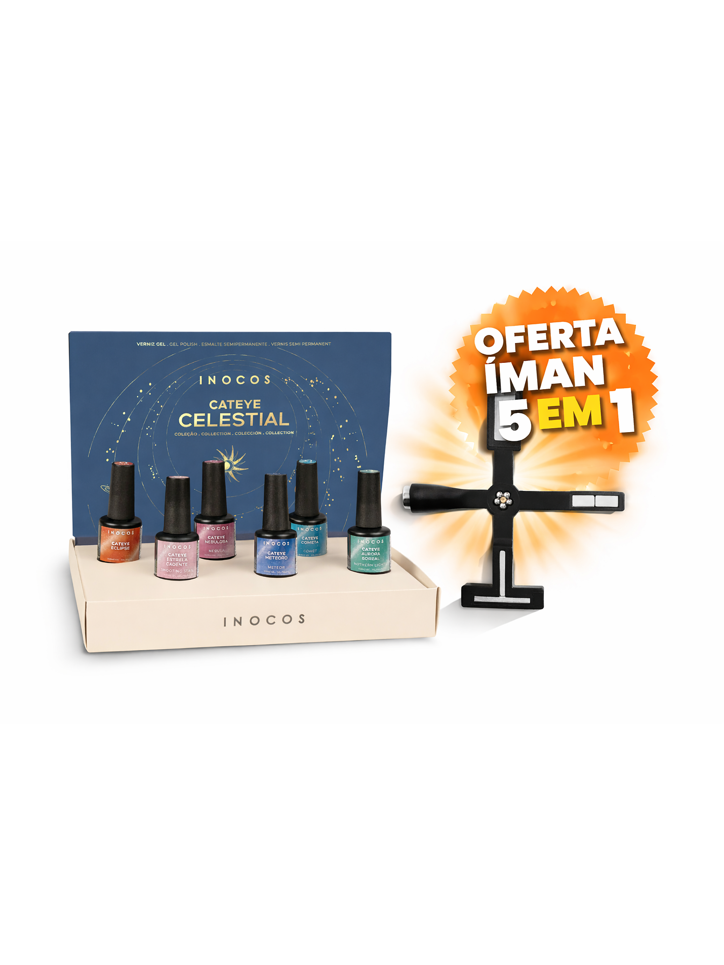 Inocos - Coleção Cat Eye Celestial + Íman 5 em 1 1