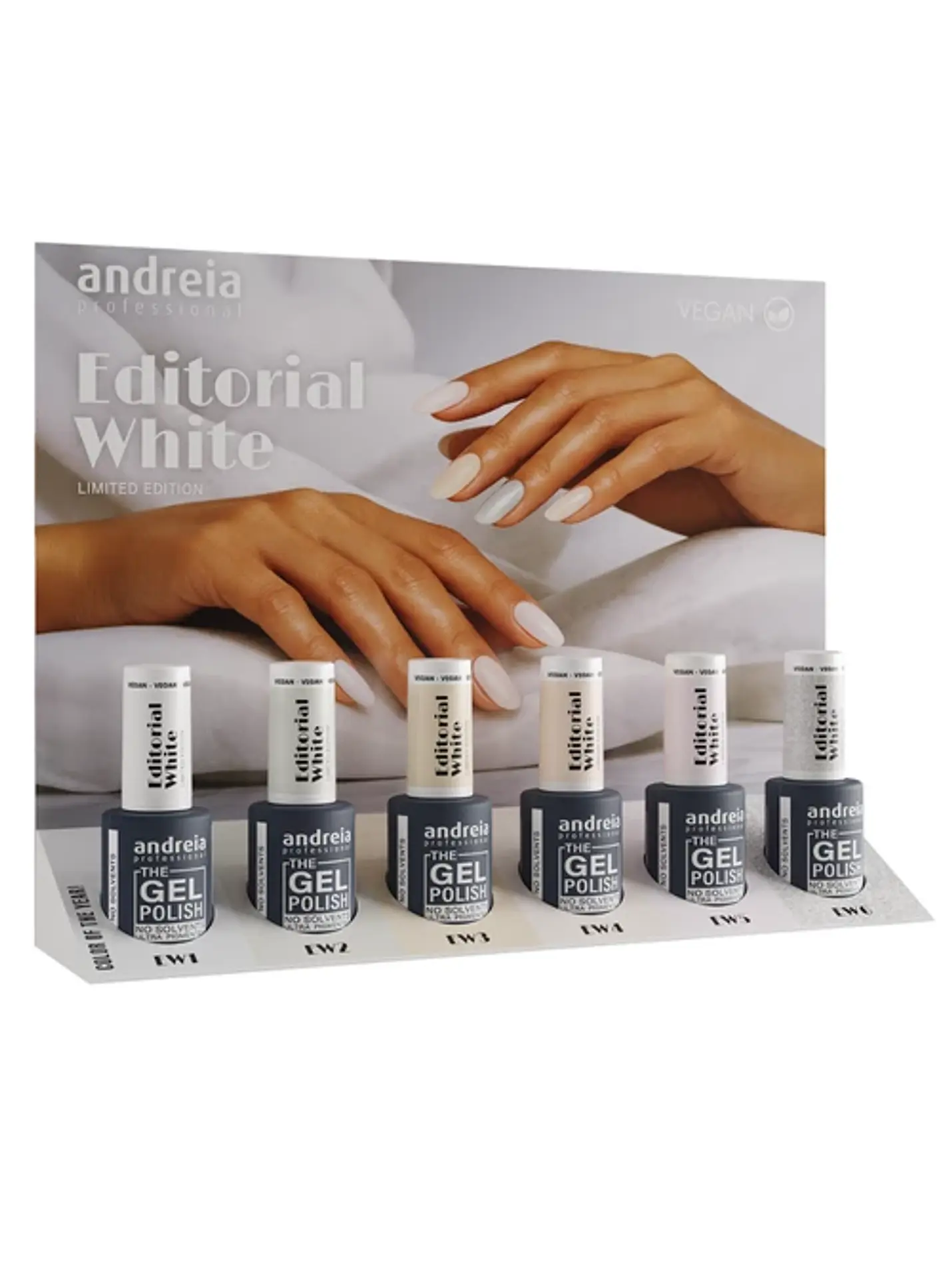 Andreia - Editorial White Collection: 6 cores Verniz Gel 1