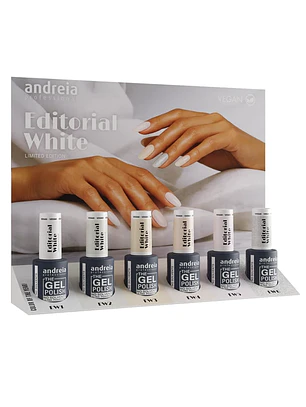 Andreia - Editorial White Collection: 6 cores Verniz Gel