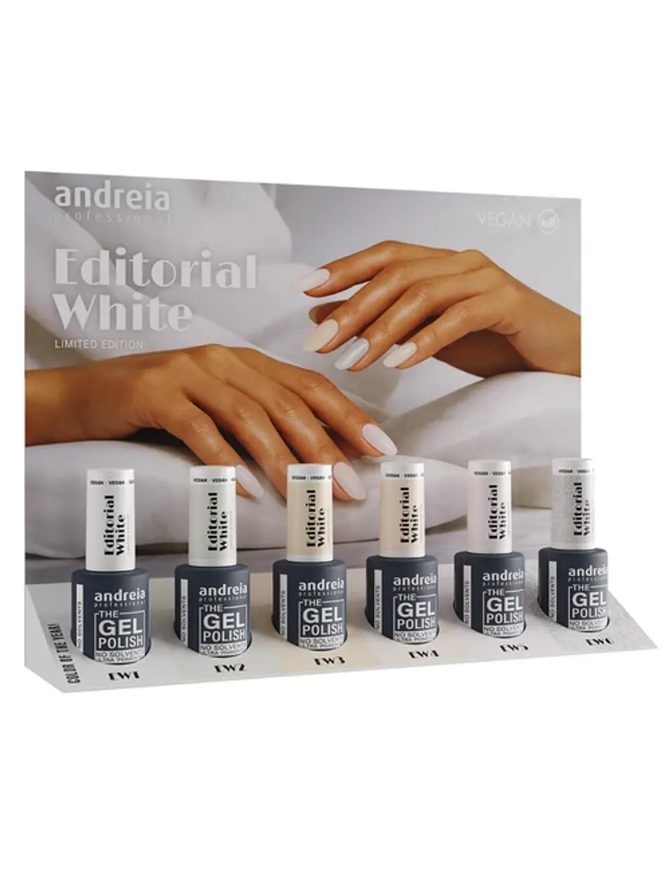 Andreia - Editorial White Collection: 6 cores Verniz Gel 1