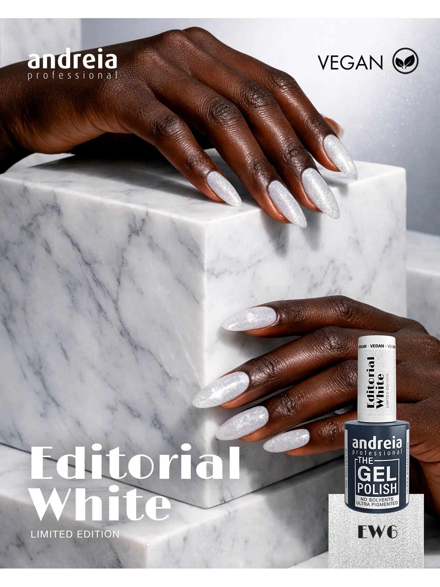 Andreia - Editorial White Collection: 6 cores Verniz Gel 7