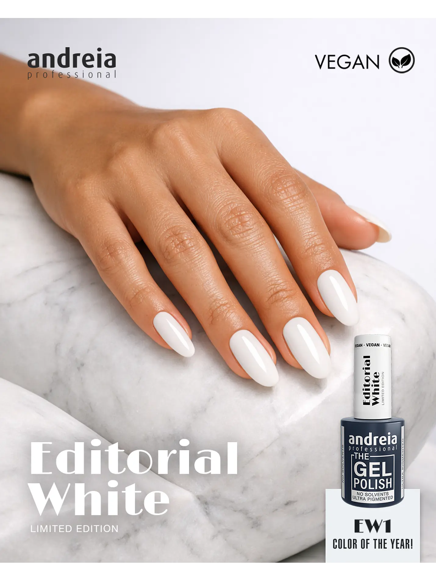 Andreia - Editorial White Collection: 6 cores Verniz Gel 8