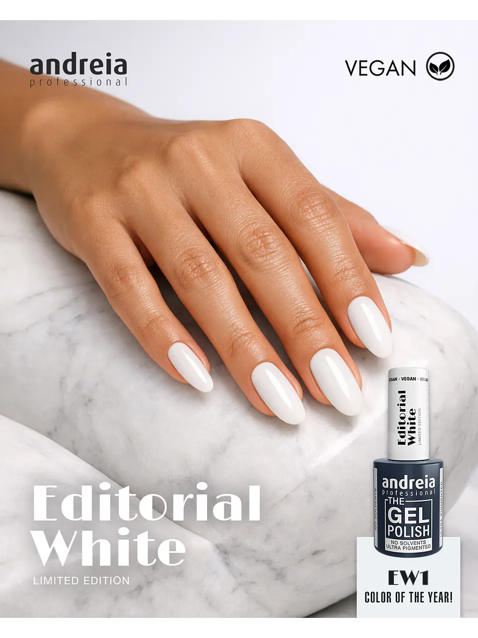 Andreia - Editorial White Collection: 6 cores Verniz Gel 8