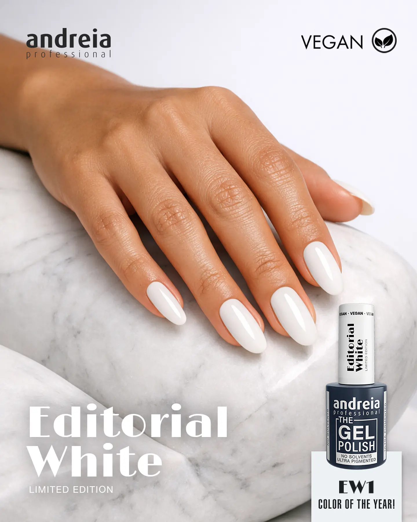 Andreia - Editorial White Collection: 6 cores Verniz Gel 8