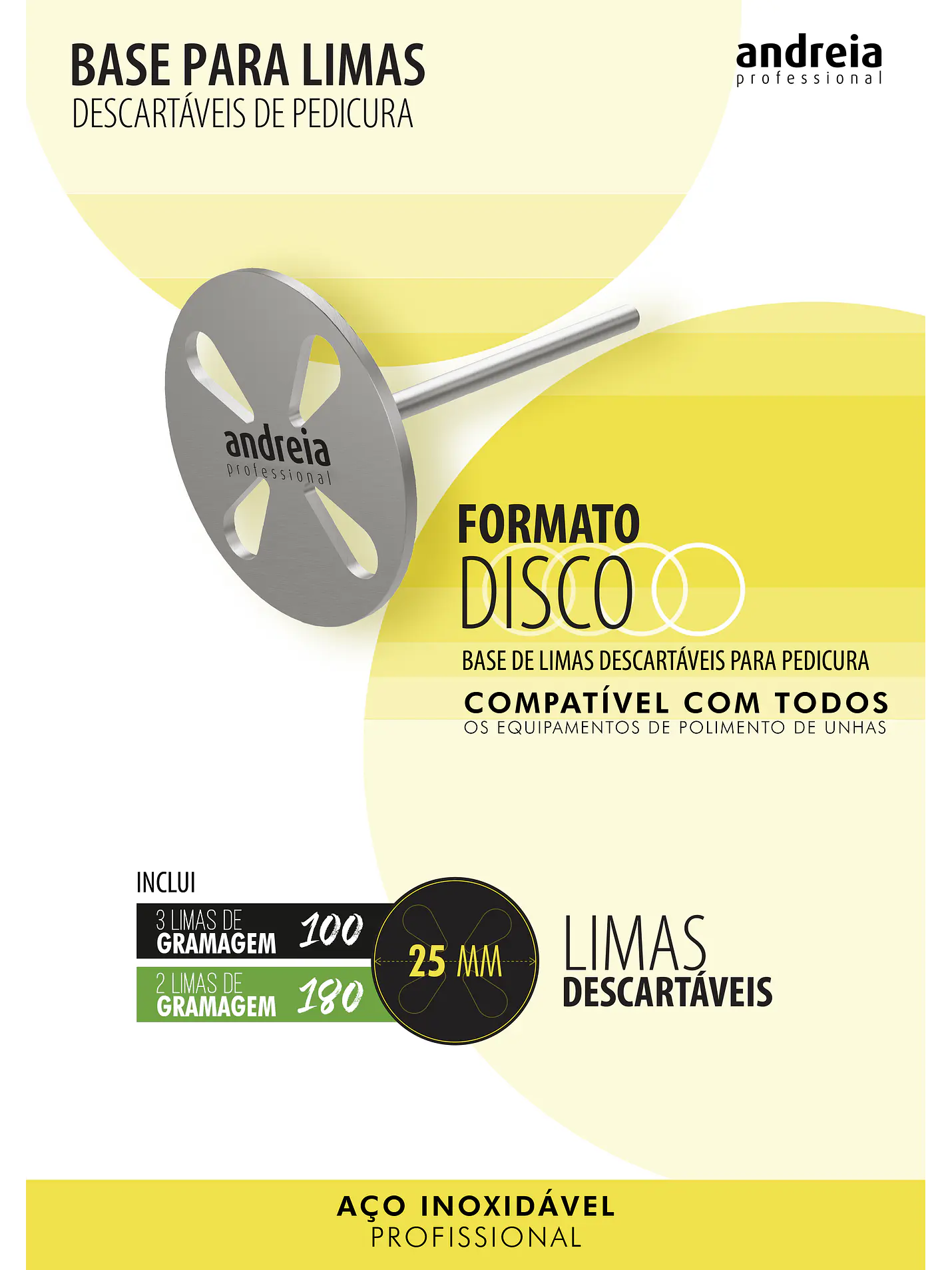 Andreia Professional - Base para Limas Descartáveis de Pedicura 1