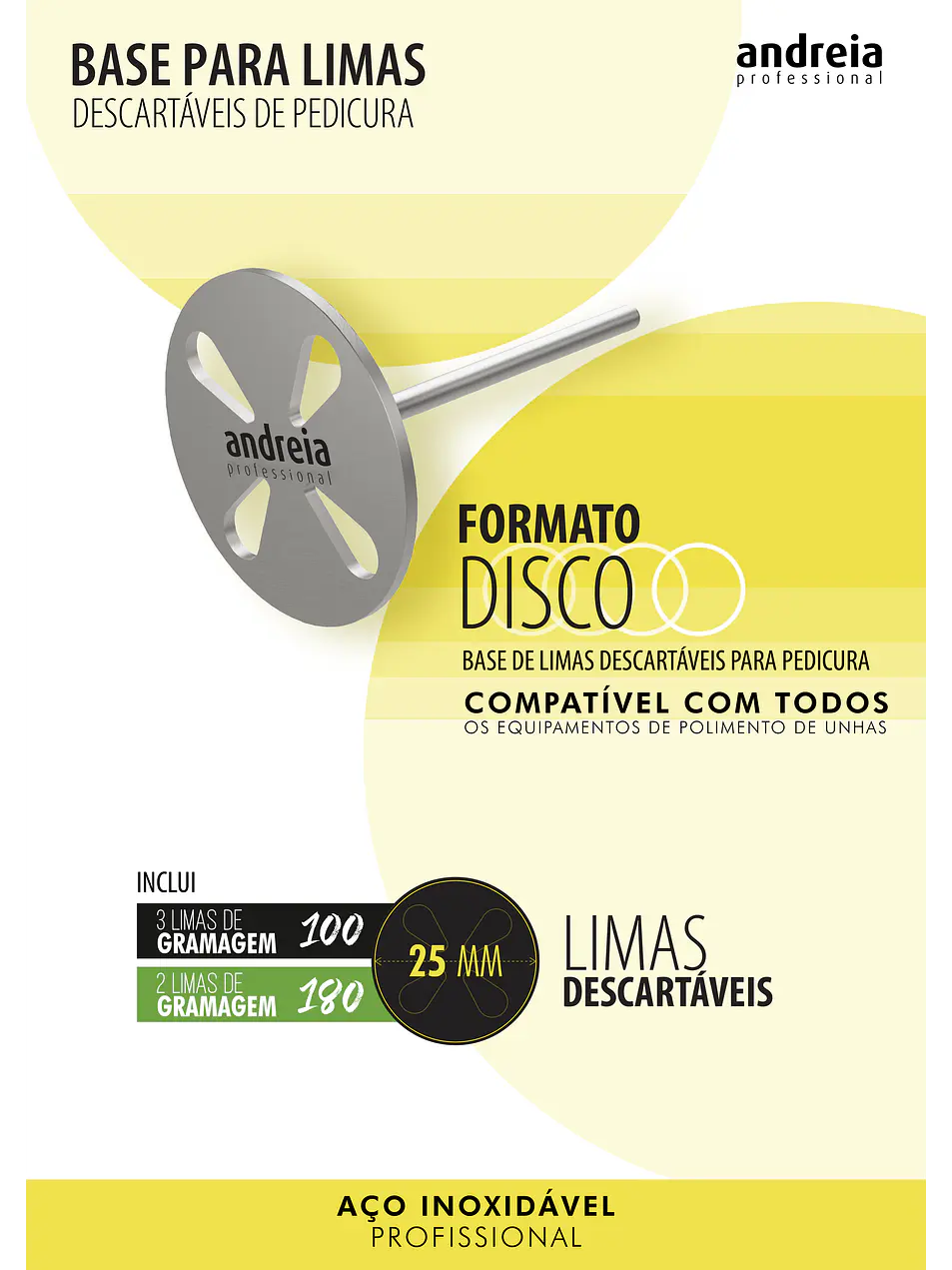 Andreia Professional - Base para Limas Descartáveis de Pedicura 1