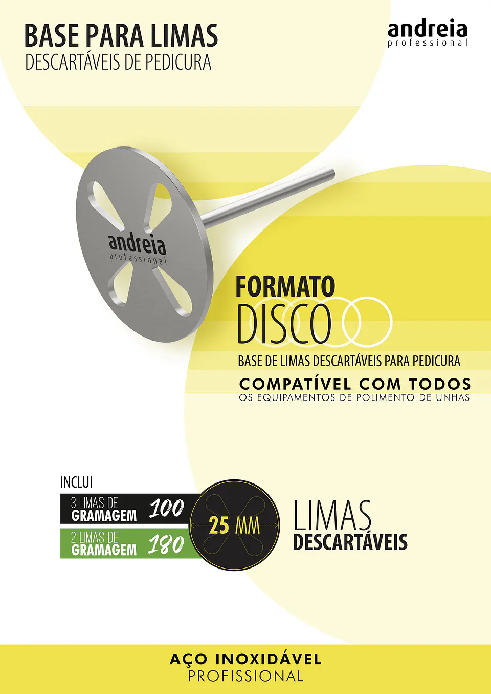 Andreia Professional - Base para Limas Descartáveis de Pedicura 1