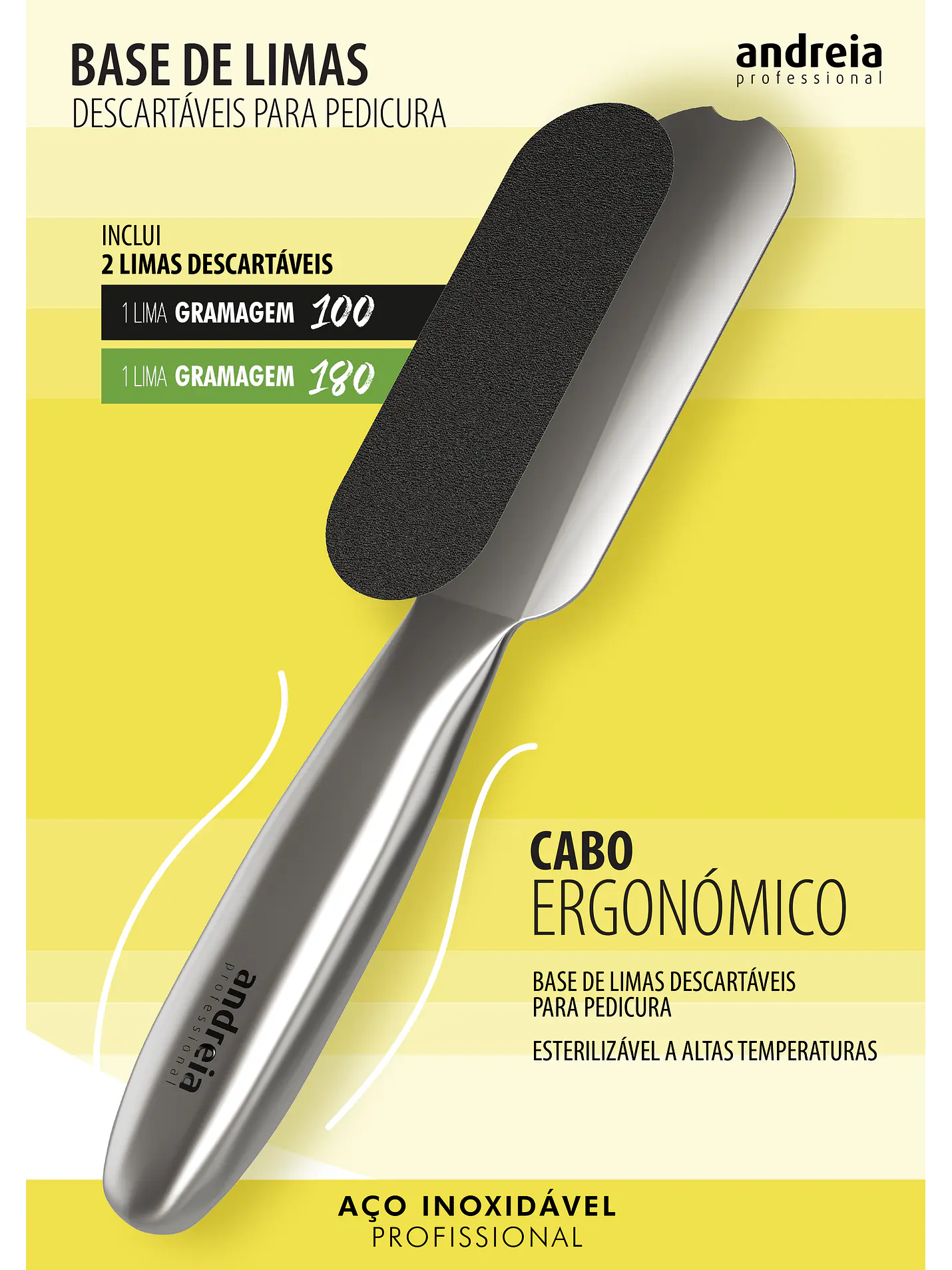 Andreia Professional - Base em INOX para Lixas de Pedicure 1