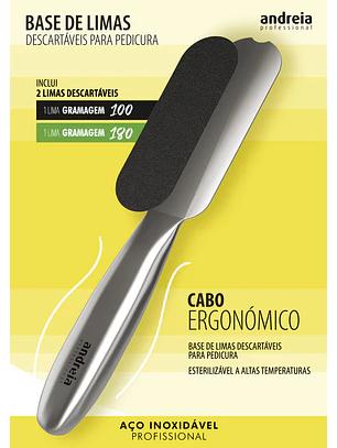 Andreia Professional - Base em INOX para Lixas de Pedicure