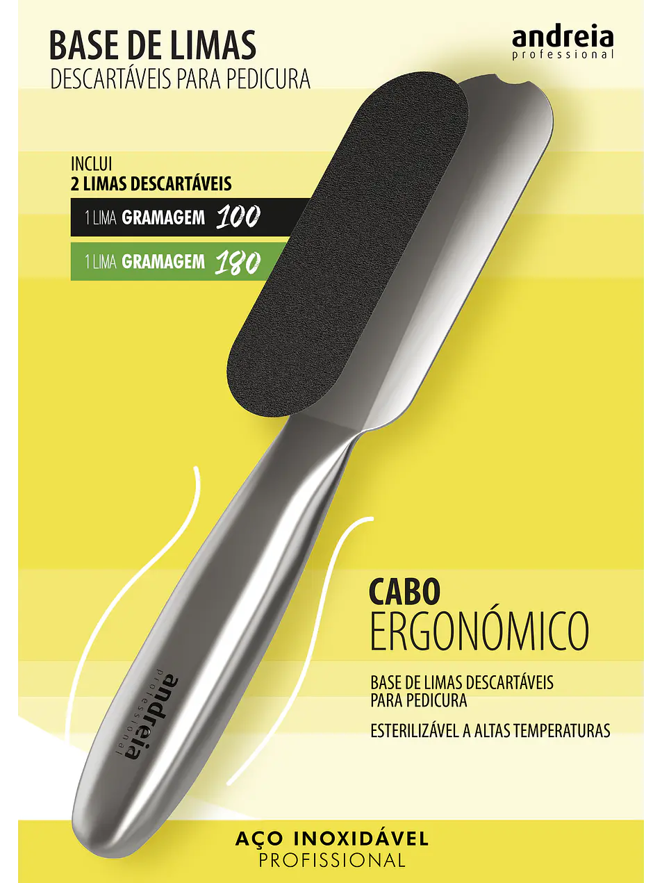 Andreia Professional - Base em INOX para Lixas de Pedicure 1