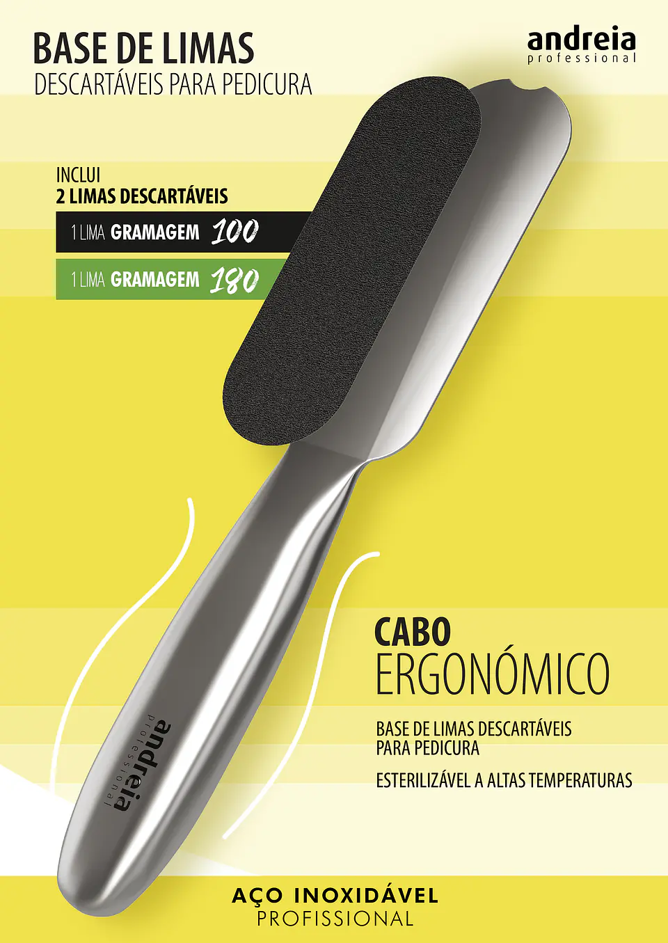 Andreia Professional - Base em INOX para Lixas de Pedicure 1