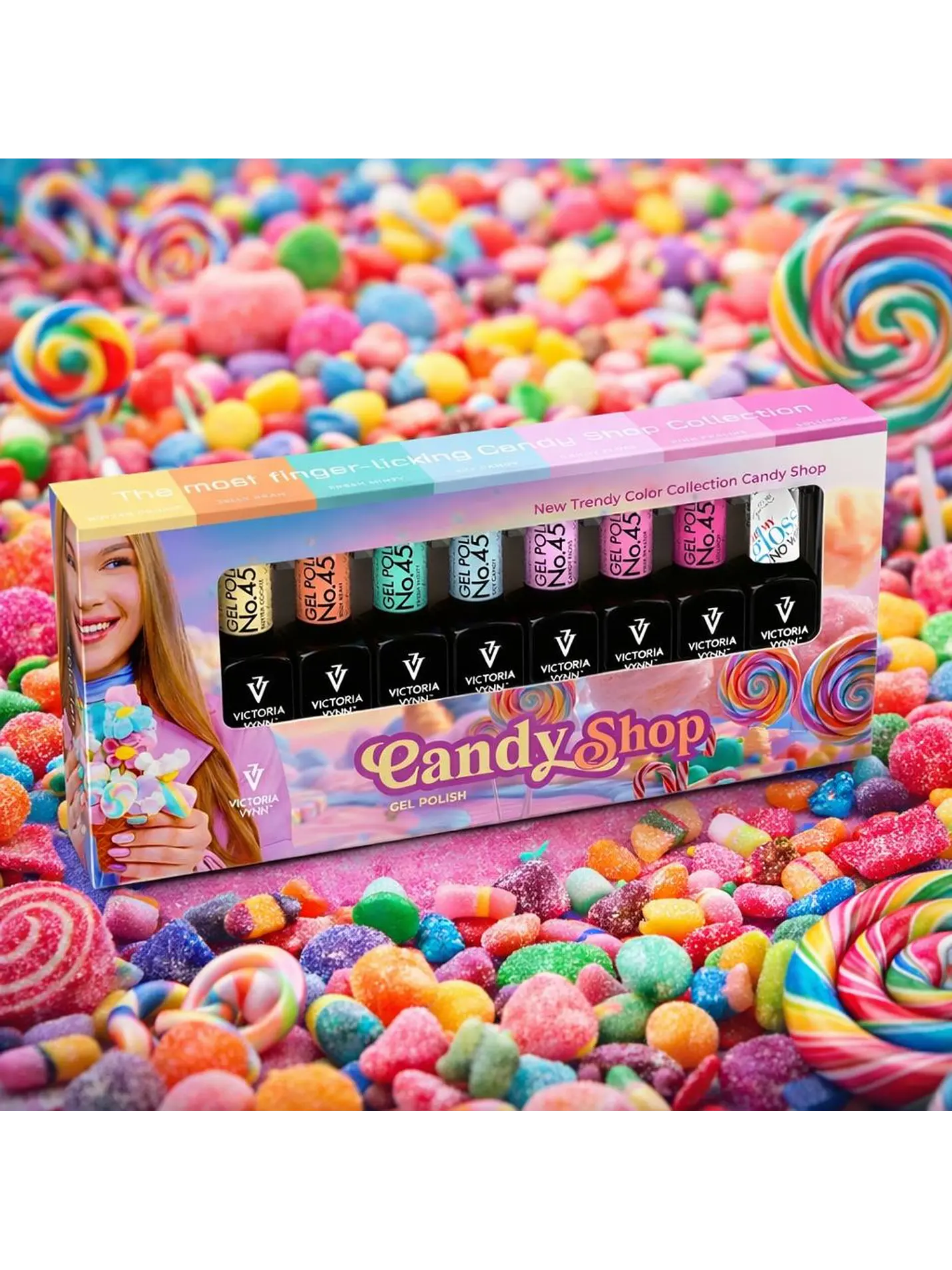 Victoria Vynn - Coleção Candy Shop 7 cores verniz gel + 1 Top Oh MyGloss 8ml OFERTA 1