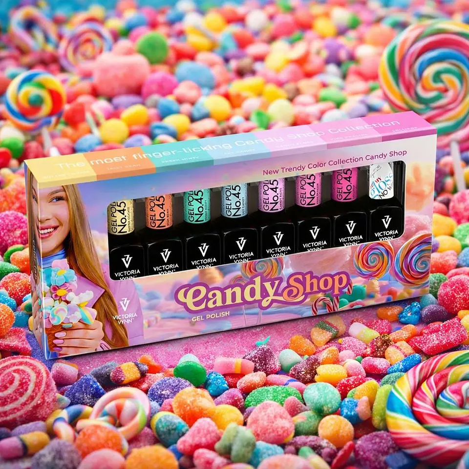 Victoria Vynn - Coleção Candy Shop 7 cores verniz gel + 1 Top Oh MyGloss 8ml OFERTA 1