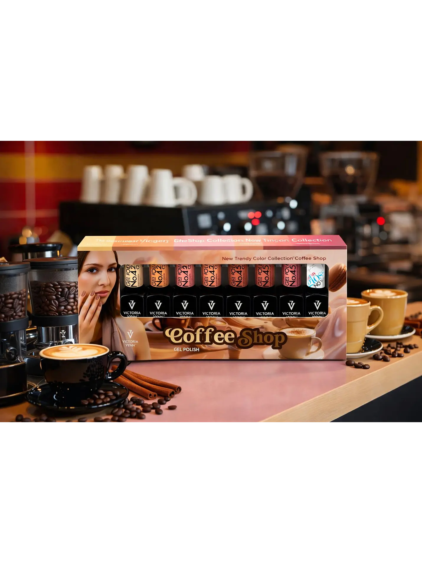 Victoria Vynn - Coleção Coffee Shop 7 cores verniz gel + 1 Top Oh MyGloss 8ml OFERTA 1