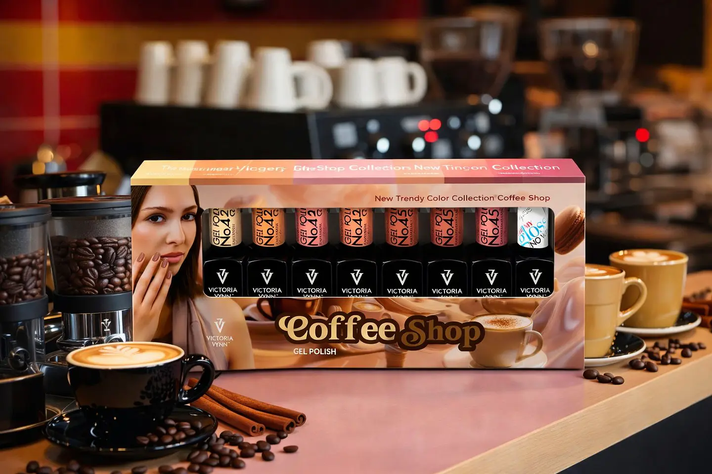 Victoria Vynn - Coleção Coffee Shop 7 cores verniz gel + 1 Top Oh MyGloss 8ml OFERTA 1