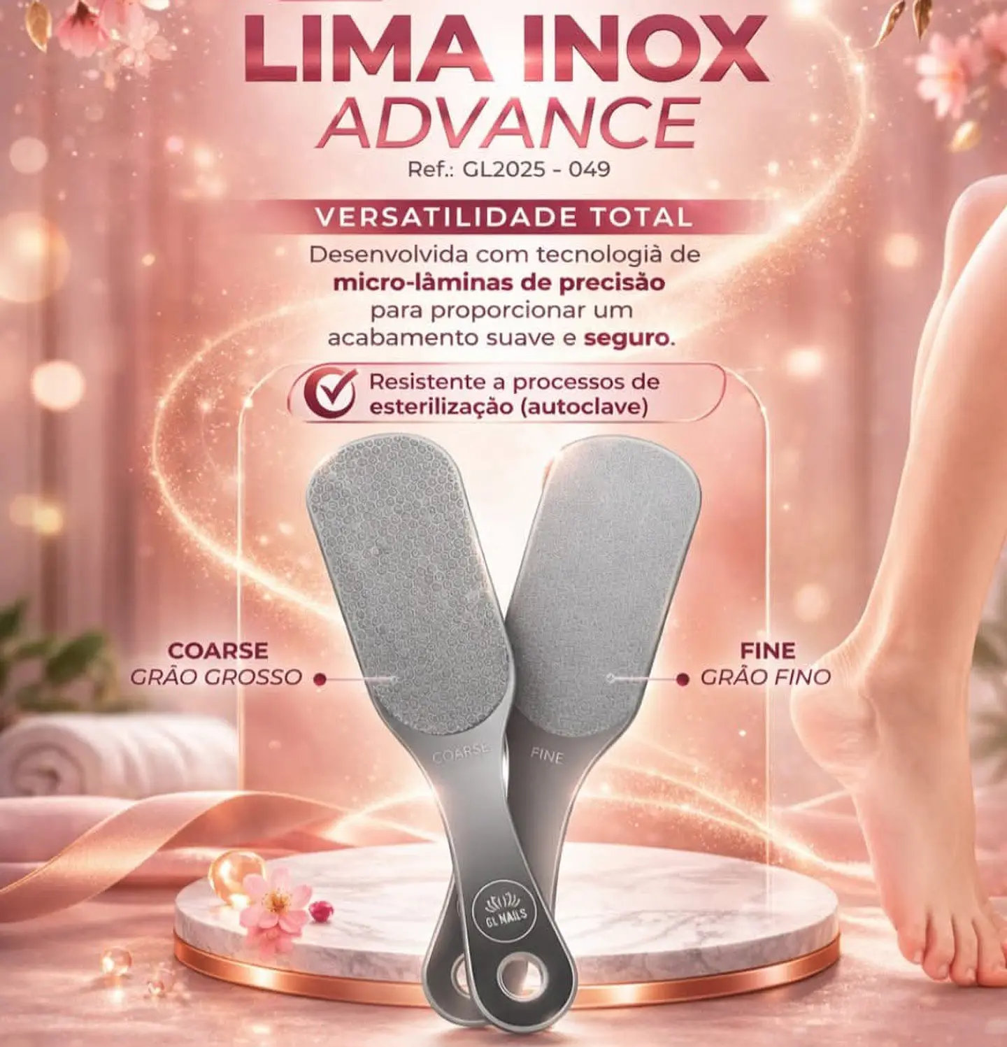 Lixa para pés Inox Advance 1