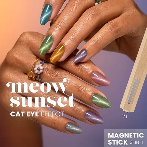 Andreia - Coleção Meow Sunset 6 v. gel Cateye