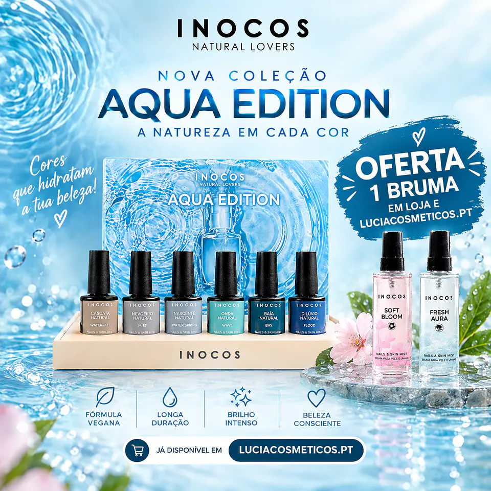 INOCOS - Coleção Natura Lovers Aqua Edition 6 cores v.gel + 1 bruma 1