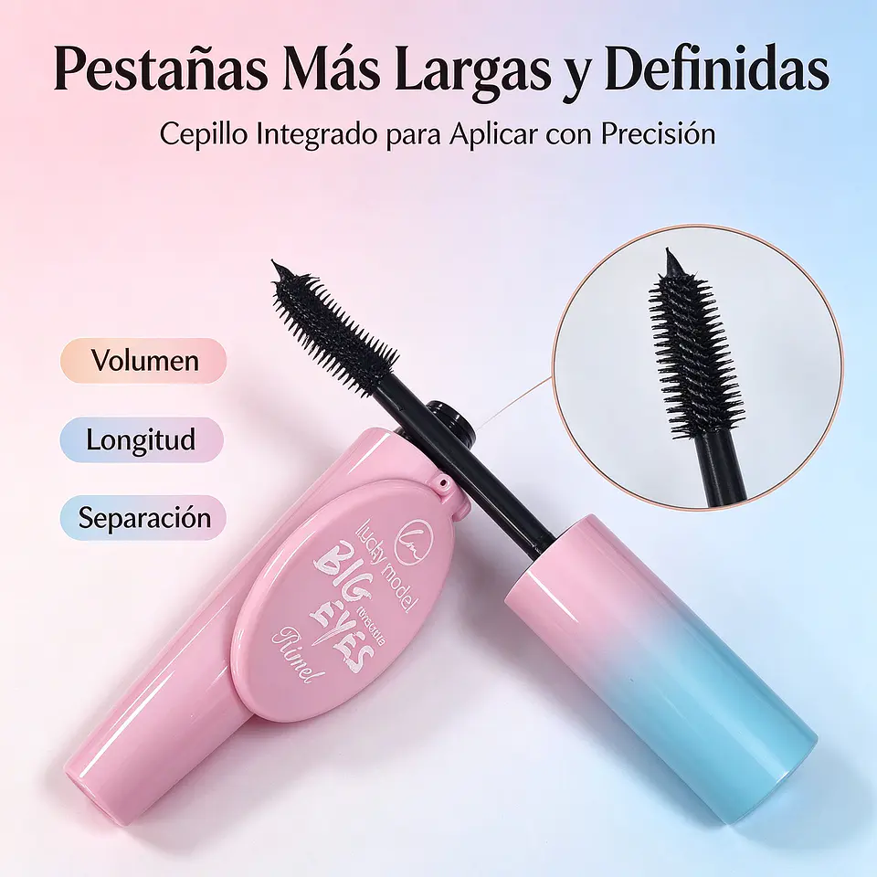 Set Máscara de Pestañas + Delineador de Ojos con Espejo Integrado 6