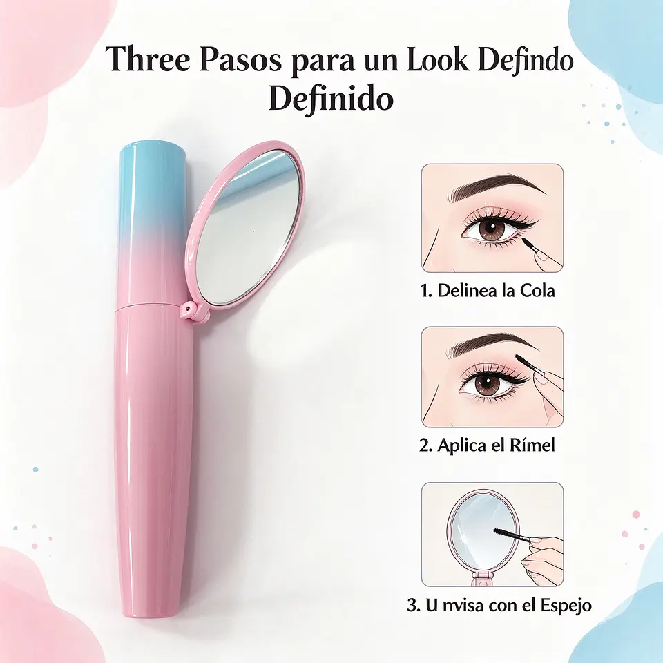 Set Máscara de Pestañas + Delineador de Ojos con Espejo Integrado 8